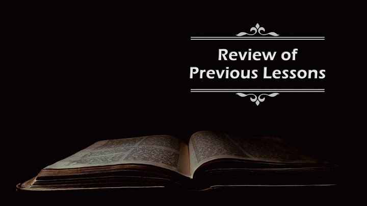 How to review a previous lesson