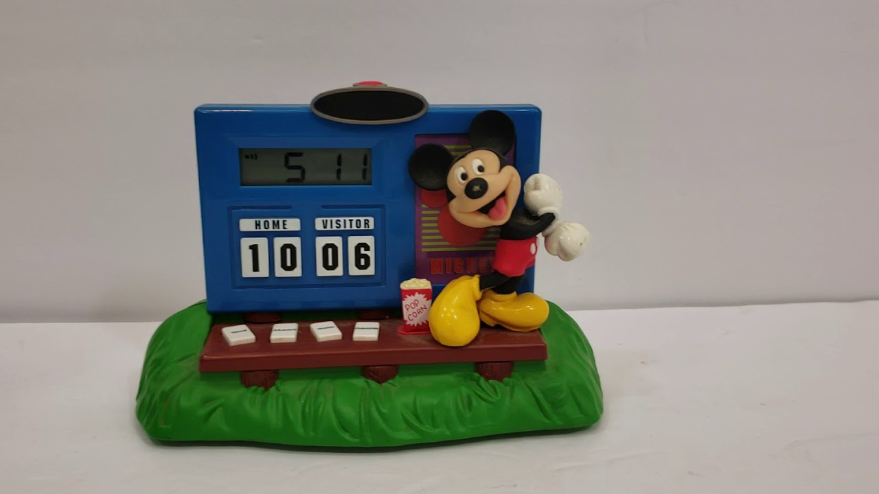 Mickey mouse alarm clock scoreboard vintage rare for ebay swedish_home