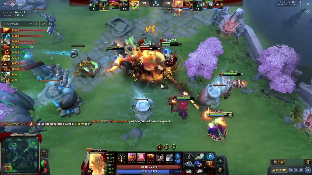 Lina Magic Build Double Rampage !!!!