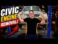 First Time Engine Removal — Our $800 Civic Engine Swap Begins