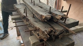 Download Lagu From Sea-Worn Junk to Luxury Furniture: Crafting a Bench from Old Boat Wood MP3