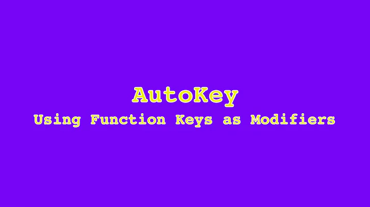 AutoKey Function Keys Remapping as modifiers with Xmodmap