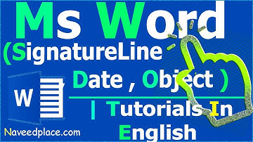 MS Word - Signature Line, Date Object, Equations, Symbol | Tutorial