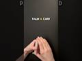 One Handed Top Palm - Tutorial #magic #tricks #tutorial