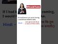 How to use would have in your sentences #english #englishgrammar #spokenenglish
