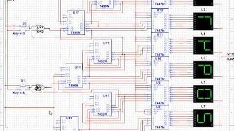 digital clock on multisim