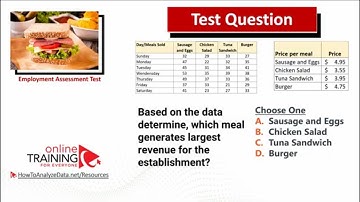 Business Math Test for Marketing Analyst: Questions and Answers
