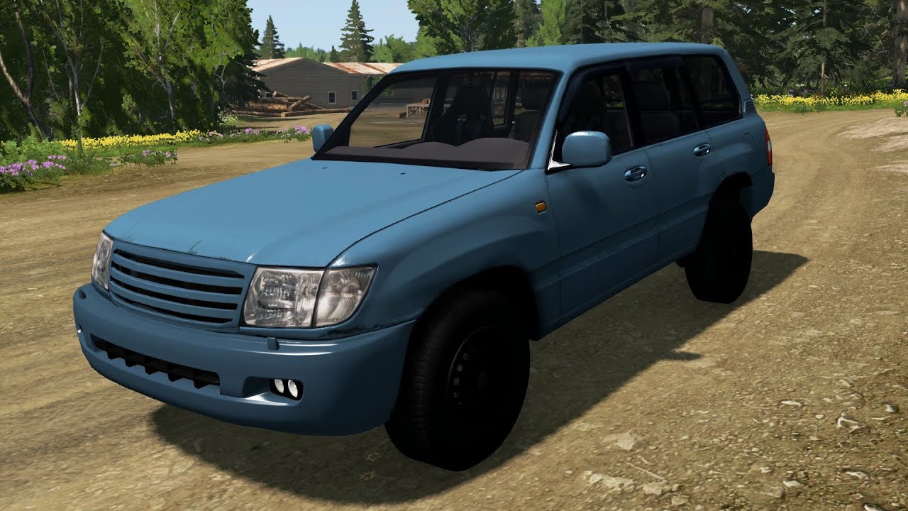BeamNG.drive - Toyota Land Cruiser 100 1998 - Car Show Test Drive Crash . 4K 60fps.
