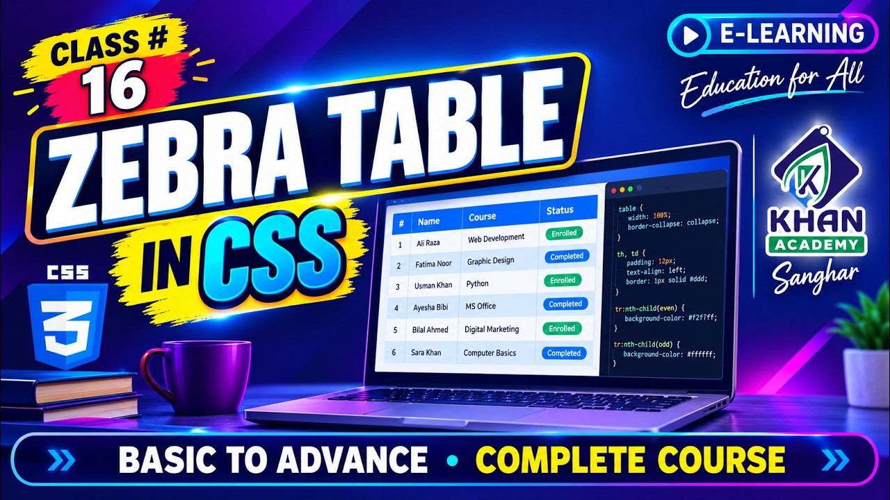 🔥 Create a ZEBRA TABLE in CSS in Minutes! 🦓 | HTML & CSS Tutorial ...