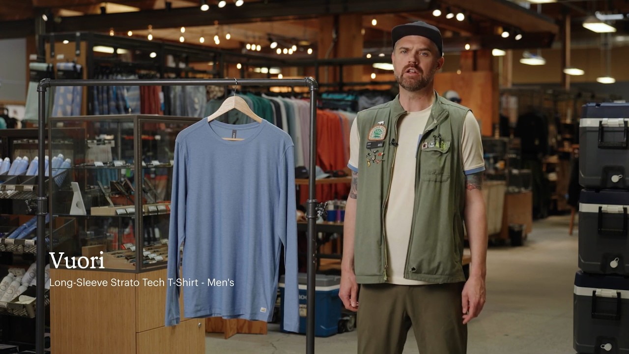 Preview of Vuori Long-Sleeve Strato Tech T-Shirt - Men's Video