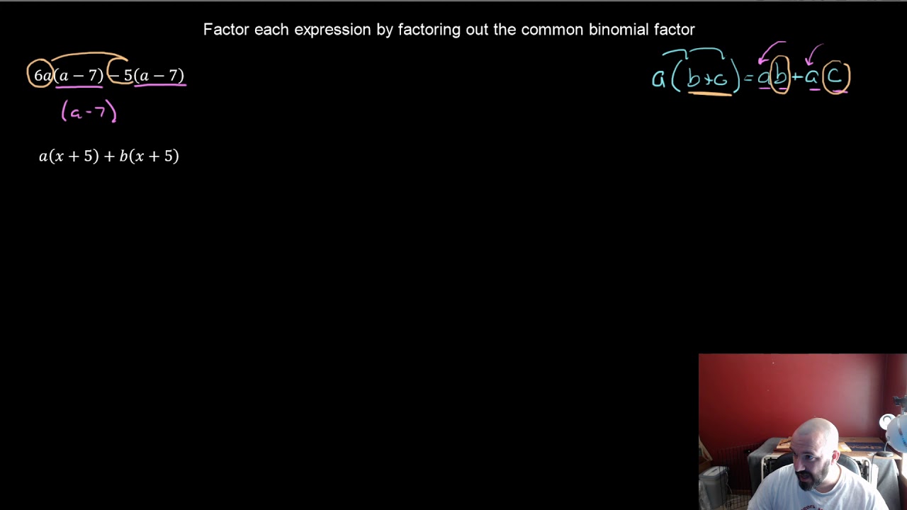 Factor out binomial GCF