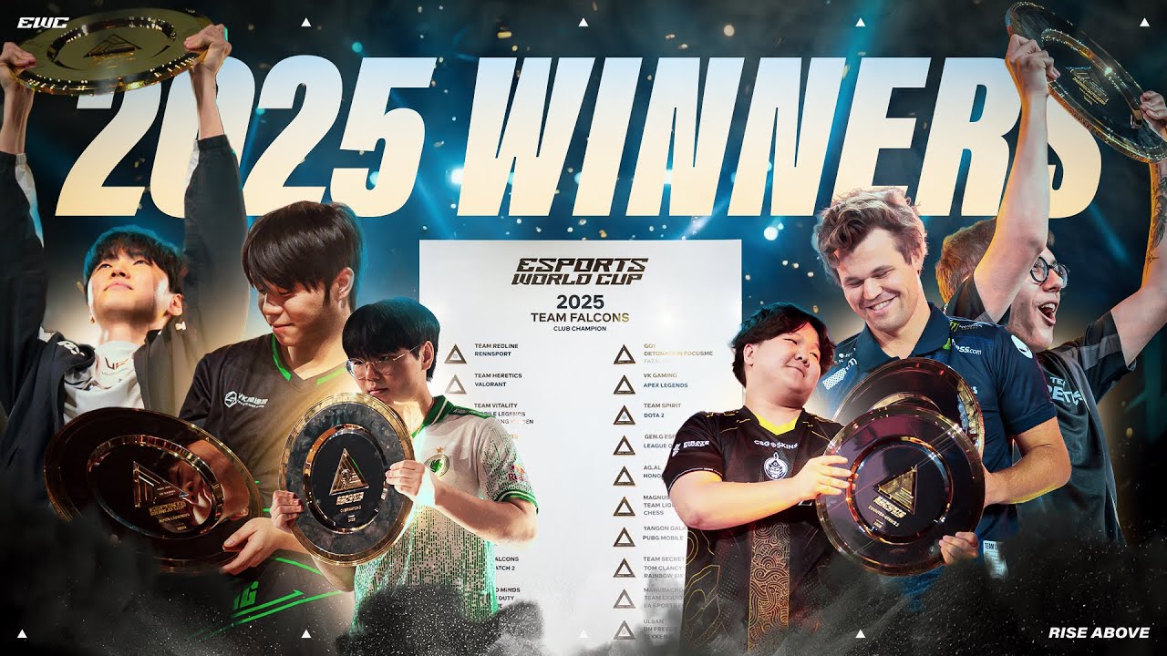 With 25 trophy lifts, here are all the winning teams and players of the Esports World Cup 2025.
Congratulations to everyone who made a global impact on esports history this year!

▶ More at:
♦ EWC: https://esportsworldcup.com
♦ X: https://x.com/EWC_EN & https://x.com/EWC_Extra
♦ Instagram: https://www.instagram.com/ewc_en & https://www.instagram.com/ewc_extra/
♦ TikTok: https://www.tiktok.com/@ewc_en  & https://www.tiktok.com/@ewc_highlights
♦ Facebook: https://www.facebook.com/esportsworldcup    
                                                   
#EsportsWorldCup #EWC25 #esports