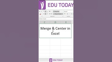 Excel Basic - Merge & Center in Excel