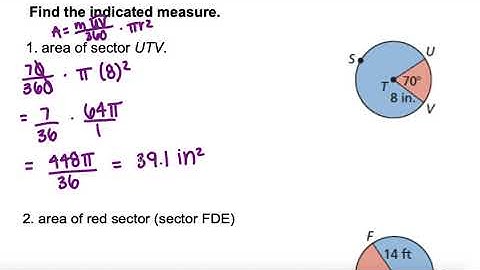 11.2 Area of Circles and Sectors