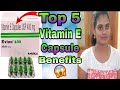 Top 5 😱 Vitamin E capsule uses in tamil | evion 400mg | benefits &amp; uses | #vitaminecapsuleforskin