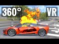 VR 360 Video Luxury Sports Car Crashing Highway Racing Simulation PSVR 4K