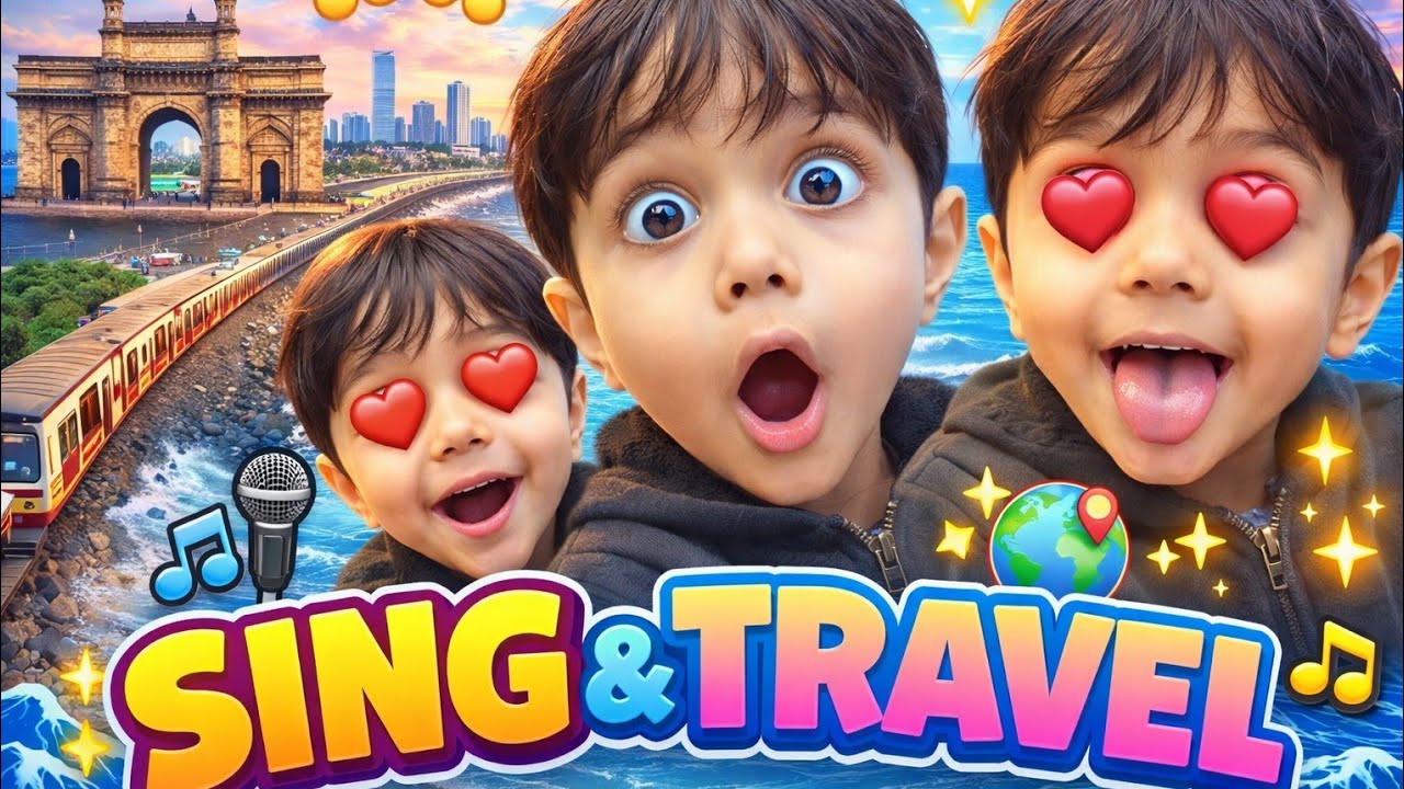 Mumbai Travel Fun 🎤 | Kids Singing Vlog 🌆🎶