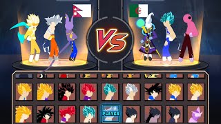 Stickman Warriors Whis & Hearts vs Vegeta & Beerus screenshot 5