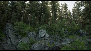 UE5 Valley Forest Wind Test running