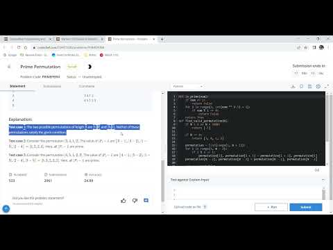 Prime Permutation CodeChef Solution