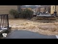 Ref:BDoL4BZNAb8 Inondations dans l'aude : ce pont a �t� emport� par la force du courant