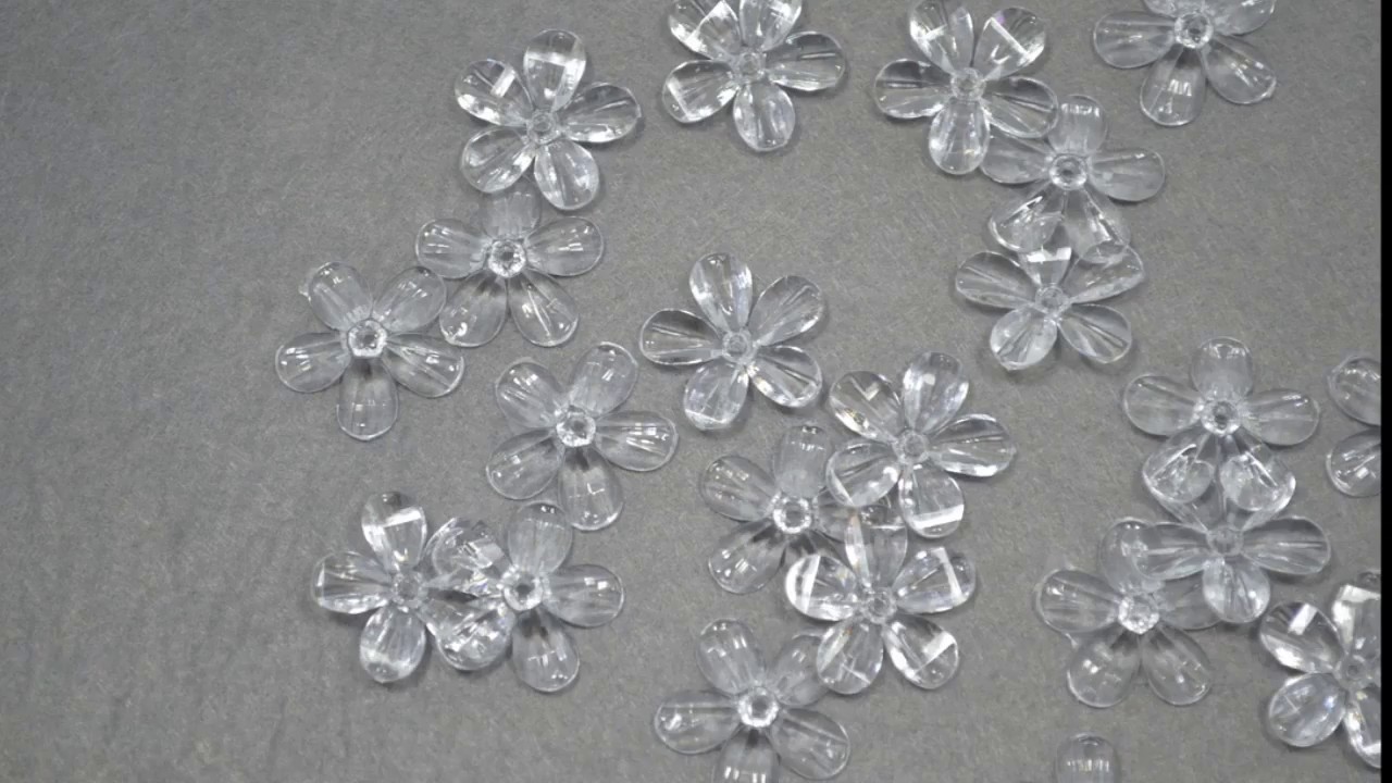 Серединка цветок прозрачный пластик//  Middle flower transparent plastic