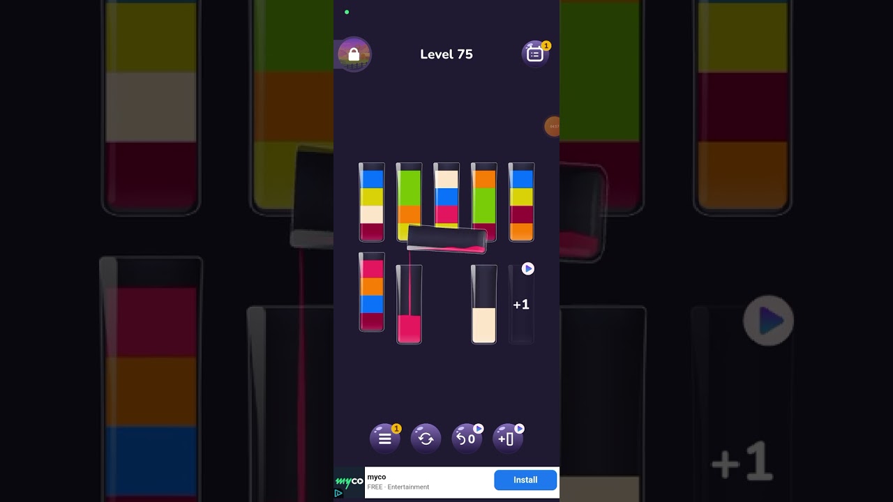 71-80 Level Love water color sort puzzle game 2024