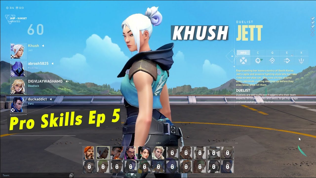 Jett on Khush Ep 5 Valorant Esports Unrated Epic Kills #5