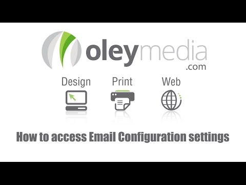 How to access email config settings using Webmail