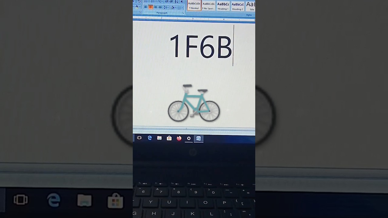 cycle (🚲) drawing Ms word shortcut key