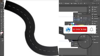 How To Draw A Road In Illustrator || Very Easy Make A Road In Illustrator
