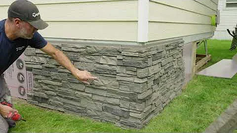 How to install faux stone mobile home skirting with DuraKwik Stone