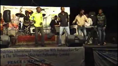 DMK LIVE ON STAGE AT CRUSADE, WITH EVANGELIST TOMMY LILIJA FROM SWEDEN.