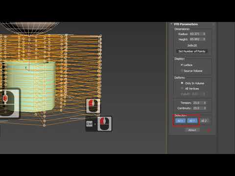 3DSMax / Rigging : FFD Cyl deformer