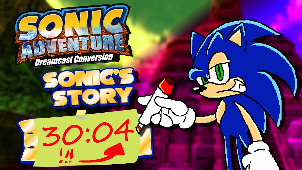 Sonic Adventure DX: Dreamcast Conversion Sonic Story in 30:04 (Cutsceneless) [WR]