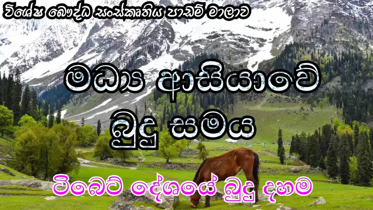 ටිබෙට් බුදු දහම | මධ්‍ය දේශයේ බුදු දහම | දලෙයි ලාමා | බෞද්ධ ශිෂ්ටාචාරය | kin sachcha magga |