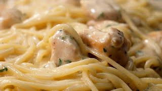 How to make alfredo pasta with chicken  DELICIOUS spaghetti sauce recipe