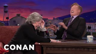 Kathy Bates Teaches Conan How To Act Stoned | CONAN on TBS