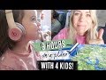 FOUR KIDS ON A PLANE FOR NINE HOURS | FLYING TO DISNEY WORLD | FLORIDA TRAVEL DAY