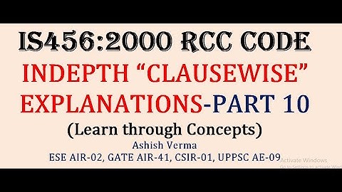 IS 456 Code Explanation|Part-10|RCC Code|Clausewise In-depth Discussion of Provisions|IESGATEWiz