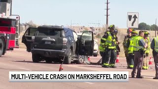 Driver cited after multi-vehicle crash on Marksheffel Road