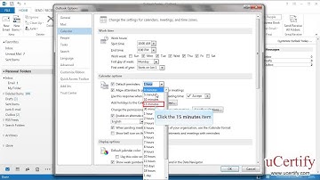 ms outlook 2013 how to set calendar options demo