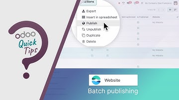 Odoo Quick Tips - Batch publishing [Website]