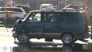 RAW: Scene Of Suspect Vehicle Crash In Vallejo After Pursuit From Santa Rosa