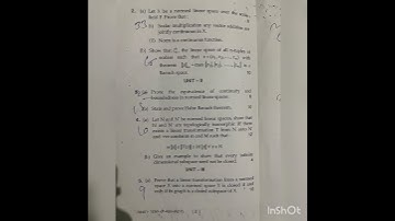 Functional Analysis||Msc 3rd SEM||MDU||2017