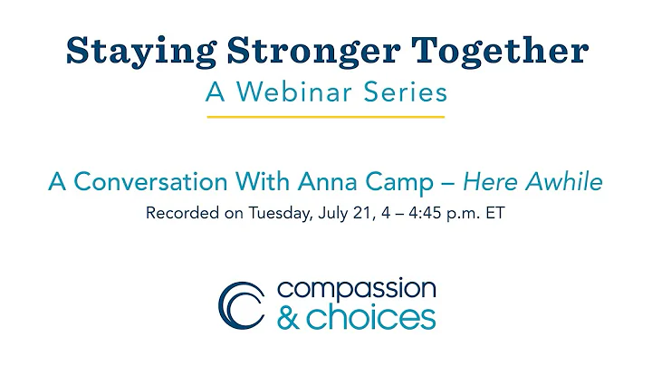 Staying Stronger Together Webinar Series: A Conver...