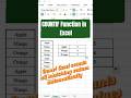 COUNTIF Function in Excel || Excel Tutorial || Excel tips and tricks #shorts