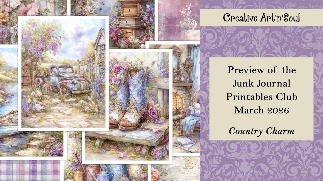 The Junk Journal Printables Club - Preview of March 2026 Printables
