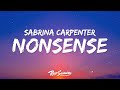 Sabrina carpenter  nonsense lyrics