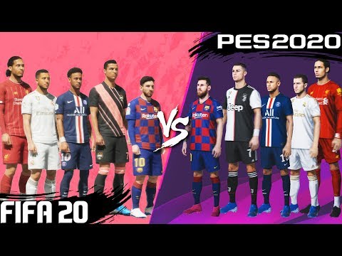 FIFA 20 Vs. PES 2020: TOP 100 PLAYERS (Appearance U0026 Ratings) 4K